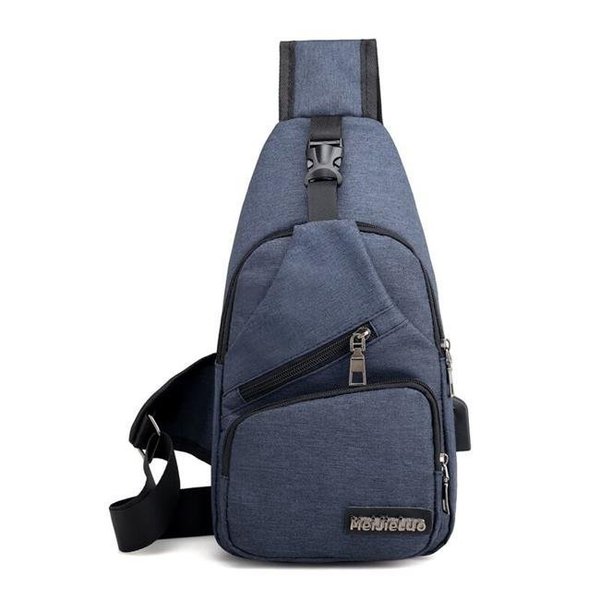 3P Experts 3P Experts Sling Shoulder Backpack Chest Bag for Women & Men with USB Charging Port  DarkBlue 3PX-SlingBag-DarkBlue